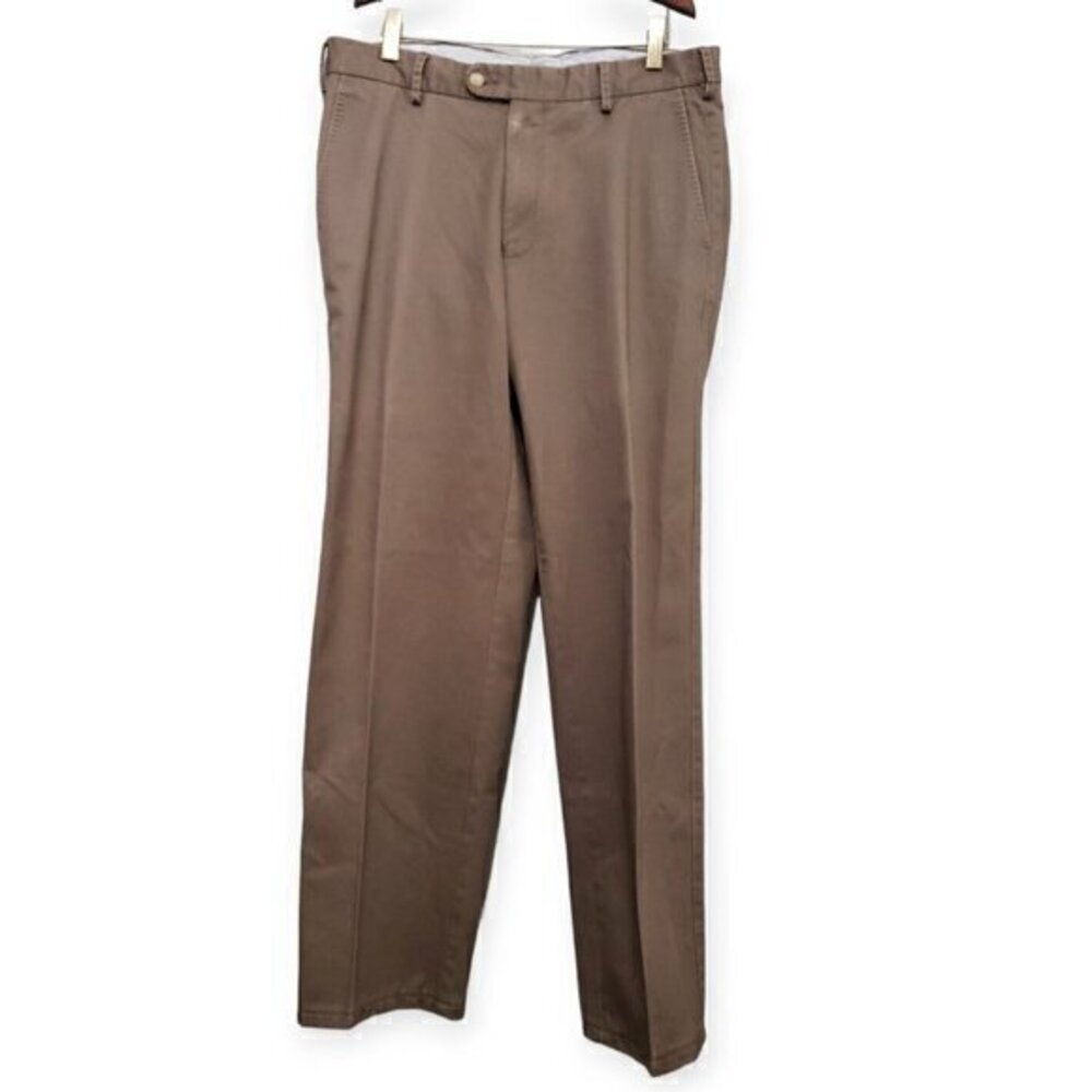 Peter Millar‎ Mens 33 Brown Pants Slacks Slash Pockets 100% Pima Cotton